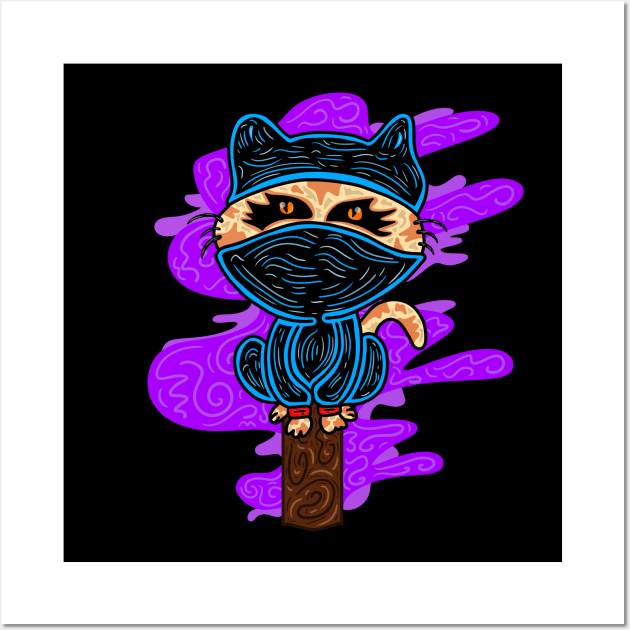 The Ninja Cat #3 Wall Art by mm92